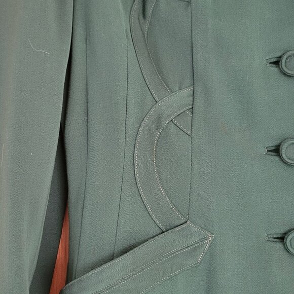 Vintage 1940s/50s Emerald Green Blazer | Appliqué Detail | Rockabilly Pinup - Picture 3 of 11